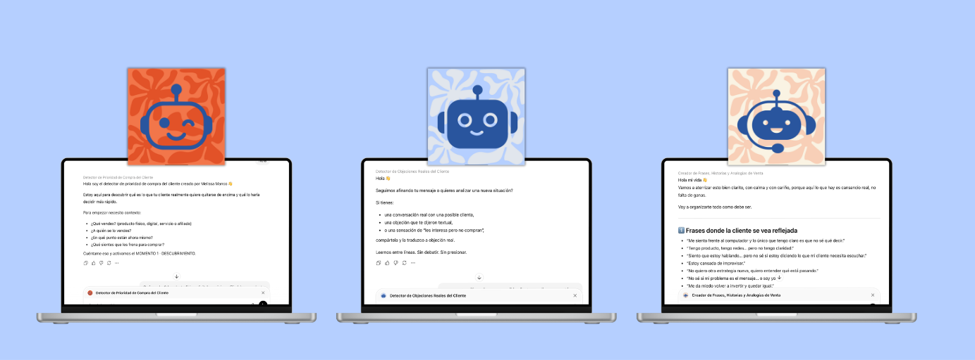 contenido de los 3 asistentes de ia para vender