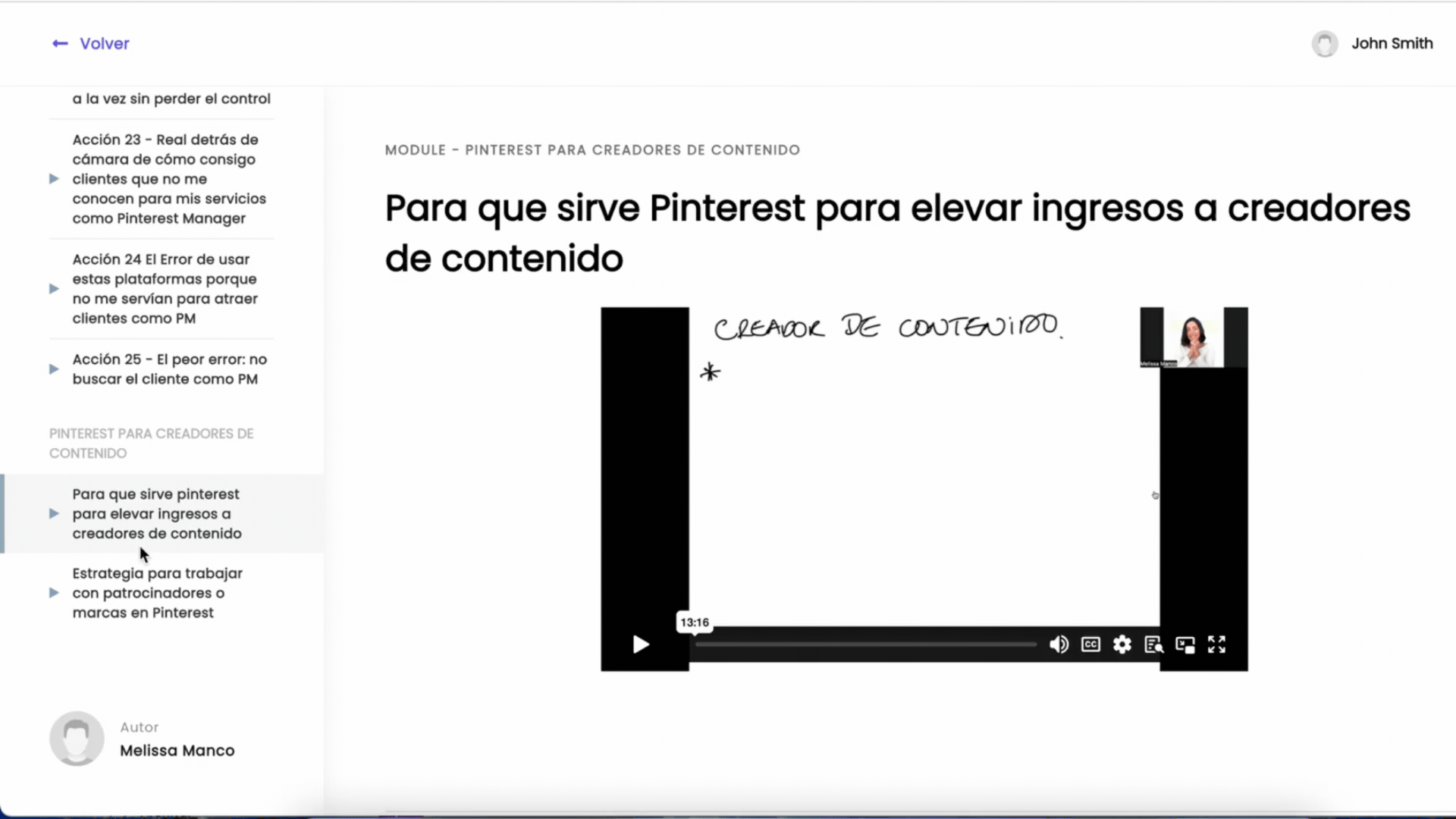 creadores de contenido pinterest