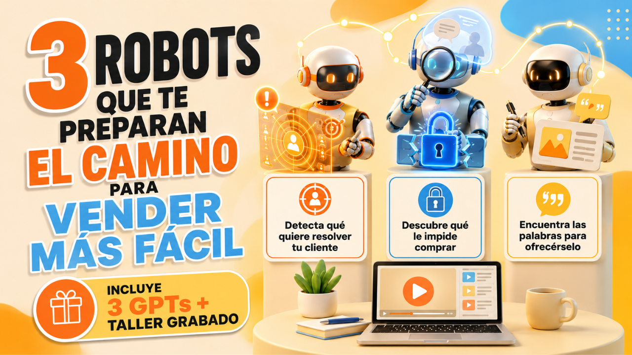 Tres robots que te preparan para vender más fácil