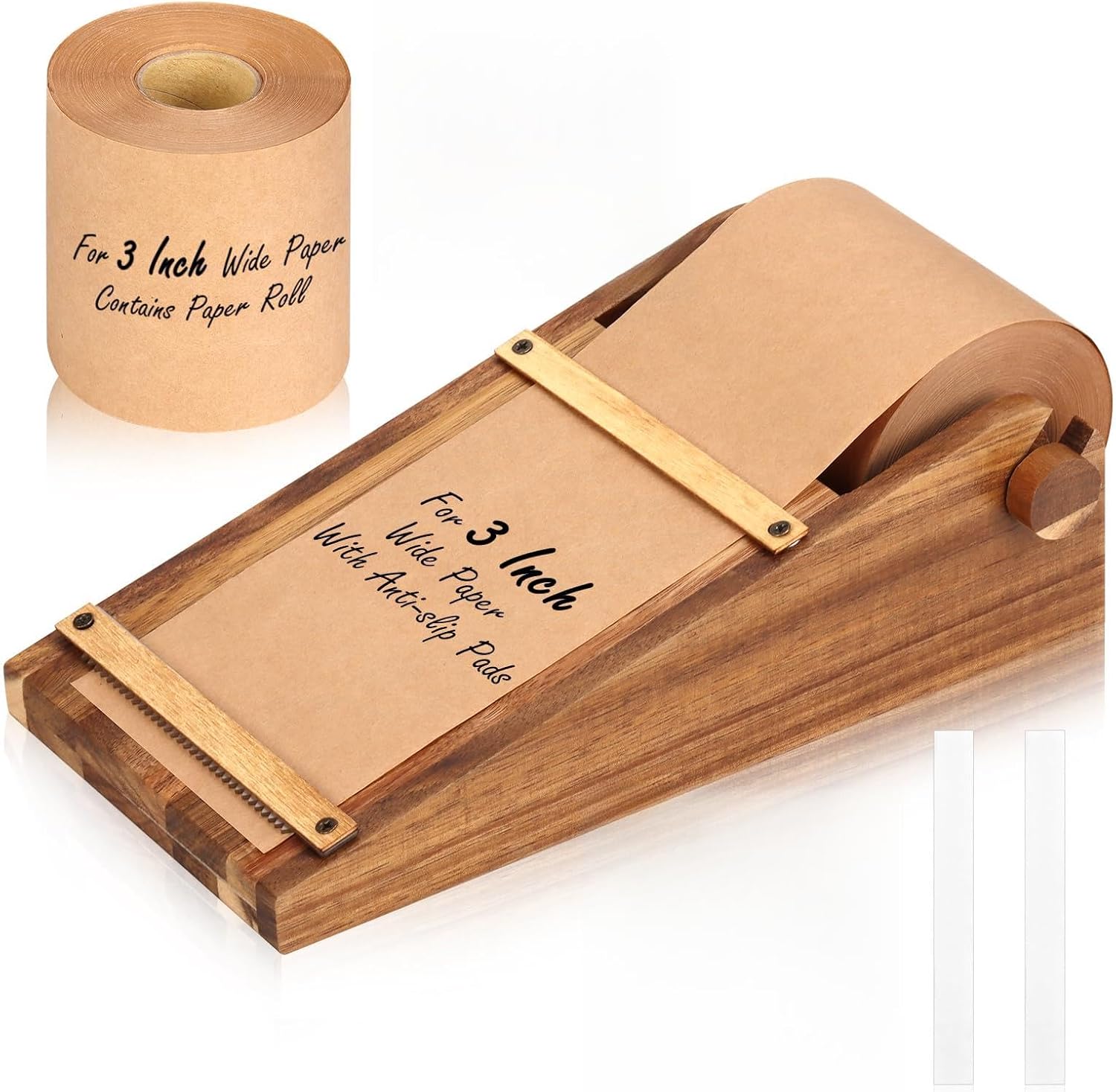 Rollo de papel para escribir ideas sobre el escritorio
