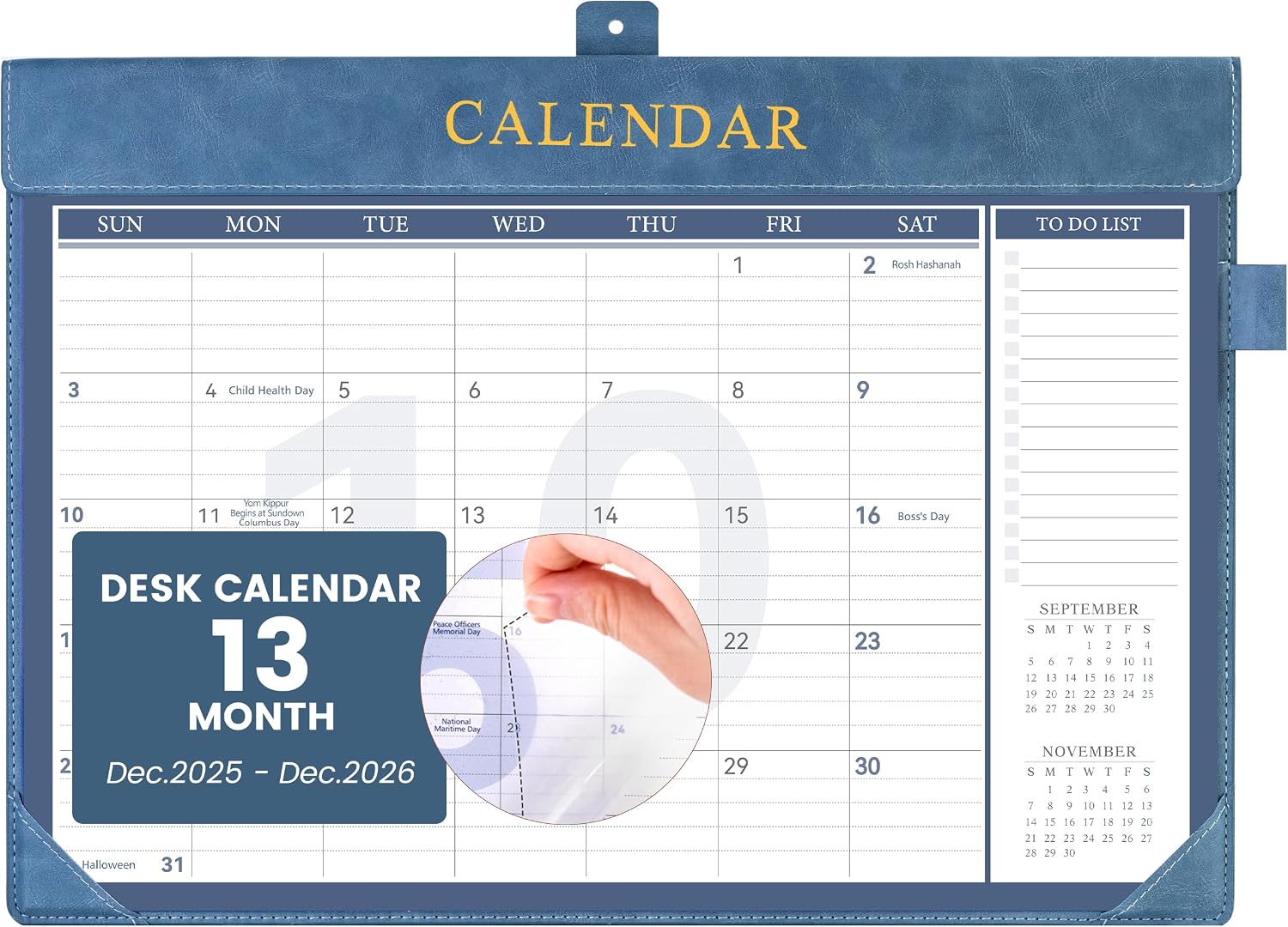 Calendario anual reutilizable y borrable